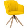 Jídelní židle MOB Daine buk / žlutá