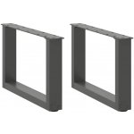 Omaxi 310774 Nohy konferenčního stolku ve tvaru U 2 ks antracitové 50 x 30-31 cm ocelové – Zboží Dáma