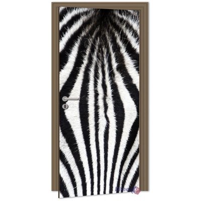 Dimex D-060 samolepící fototapeta na dveře ZEBRA rozměry 95 x 210 cm