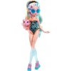Panenka Mattel Monster High Lagoona Blue Doll With Colorful Streaked Hair And Pet Piranha