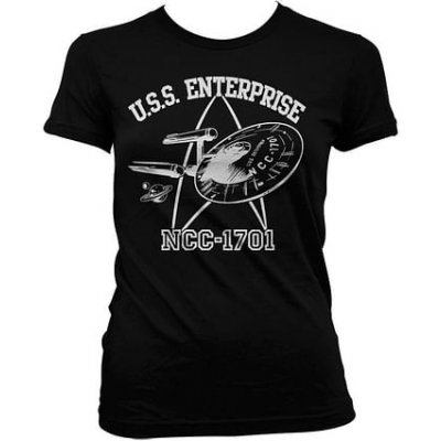 A.B. Dámské tričko Star Trek U.S.S. Enterprise černá – Zboží Mobilmania