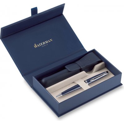 Waterman Expert Core Blue CT kuličkové pero dárková sada s koženým pouzdrem 1507/2914210 – Zboží Živě