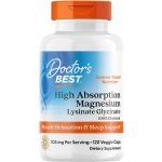 Doctor's Best Magnesium Lysinate Glycinate, Hořčík, 52,5 mg, 120 rostlinných kapslí – Hledejceny.cz