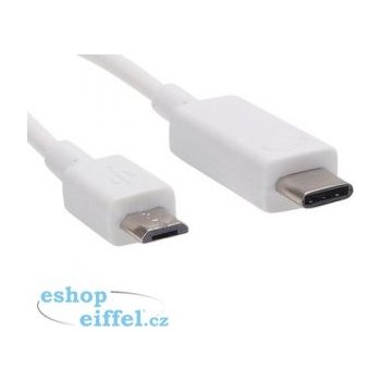 Sandberg 136-06 USB-C samec - Micro USB samec, 1m, bílý