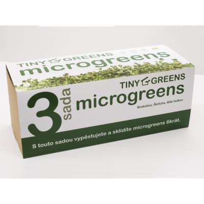 TINY GREENS Microgreens pěstební sada sada 3 kelímky – Zbozi.Blesk.cz