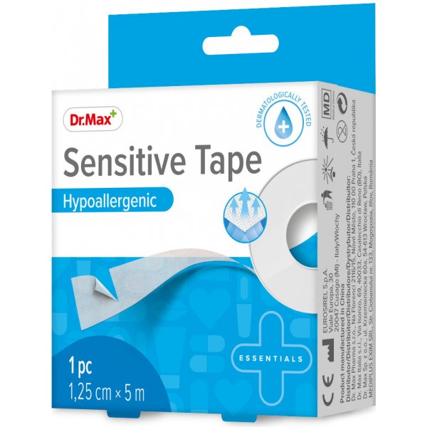 Náplast Dr.Max Sensitive Tape 1,25 cm x 5 m 1 ks