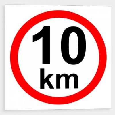 Omezení rychlosti 10 km/h Samolepka 105 x 105 mm tl. 0.1 mm - Kód: 16822 – Zbozi.Blesk.cz