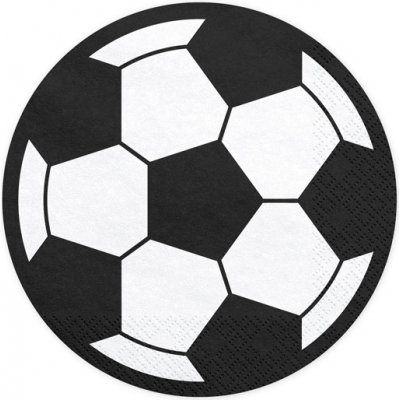 PartyDeco.pl Ubrousky papírové Fotbal 13,5x13,5cm 20 ks – Zboží Dáma