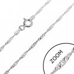 Šperky eshop Stříbrný řetízek třpytivá spirála z plochých oček AB23.07 – Sleviste.cz