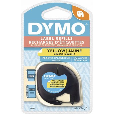 Dymo S0721620, černý tisk/žlutý podklad, 4m, 12mm – Zboží Dáma
