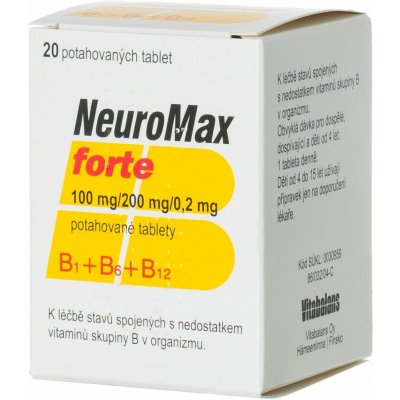 Neuromax forte 20 tablet – Hledejceny.cz