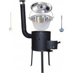 Perfect Home kotlík na guláš nerez 13 l INOX kovová kotlina s vysokými nožičkami žáruvzdorná barva 36 cm Plus 700 poklice nerez 41 cm INOX naběračka 350 ml a vařečka 50 c – Hledejceny.cz