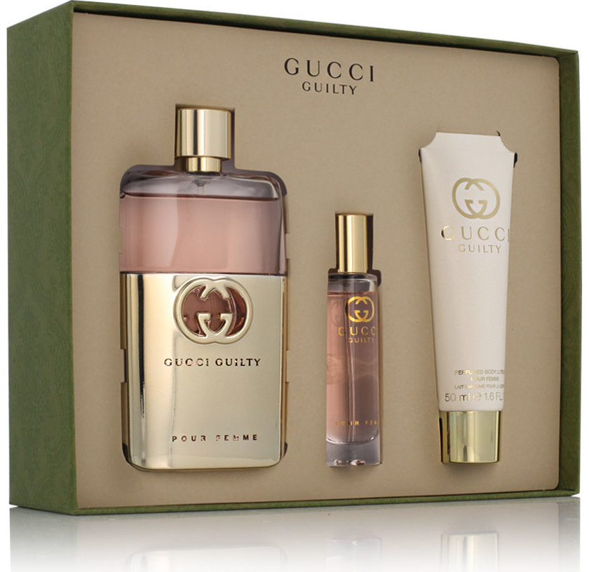 Gucci Guilty EDP 90 ml + EDP 15 ml + tělové mléko 50 ml dárková sada