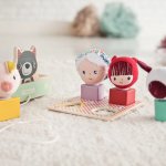 Lilliputiens tahací vozík vlk Ludvík s aktivitami vkládačka + tvary – Hledejceny.cz