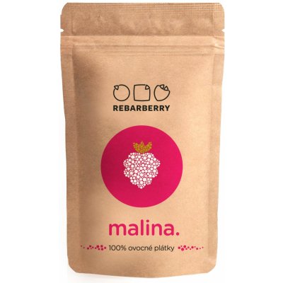 Chytré ovoce 100 % ovocné plátky REBARBERRY malina 50 g – Zboží Dáma
