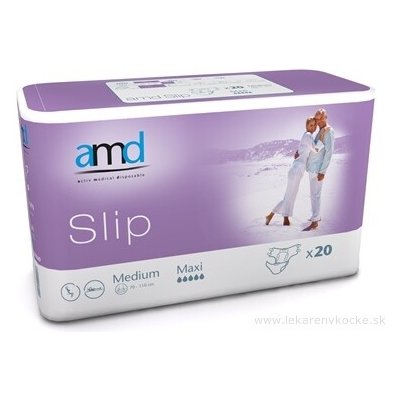 AMD Slip maxi medium inkontinenční pleny obvod boků 70 - 110 cm nasákavost 3200 ml 20 ks – Sleviste.cz