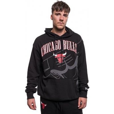 New Era NBA Logo Oversized Hoody Chicago Bulls Black / Front Door Red – Zboží Mobilmania