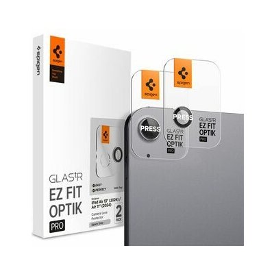 Spigen Glass tR EZ Fit Optik Pro 2 Pack ochranné sklo čoček pro Apple iPad Air 13" (2024) & 11" (2024) šedá AGL07801 – Zboží Živě