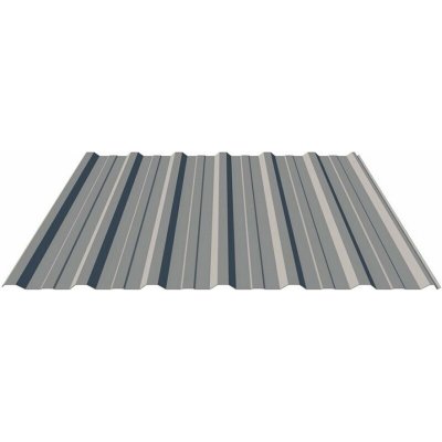 Blachotrapez T18 Plus 1173 x 0,5 mm aluzinek stříbrná 1 m² – Sleviste.cz