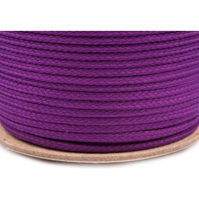 Prima-obchod Oděvní šňůra PES Ø4 mm, barva 4018 fialová gerbera – Zboží Mobilmania