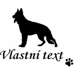 Nažehlovací nápis Německý ovčák Vzor: 6, Potisk: bílá, Motiv: srdce – Hledejceny.cz