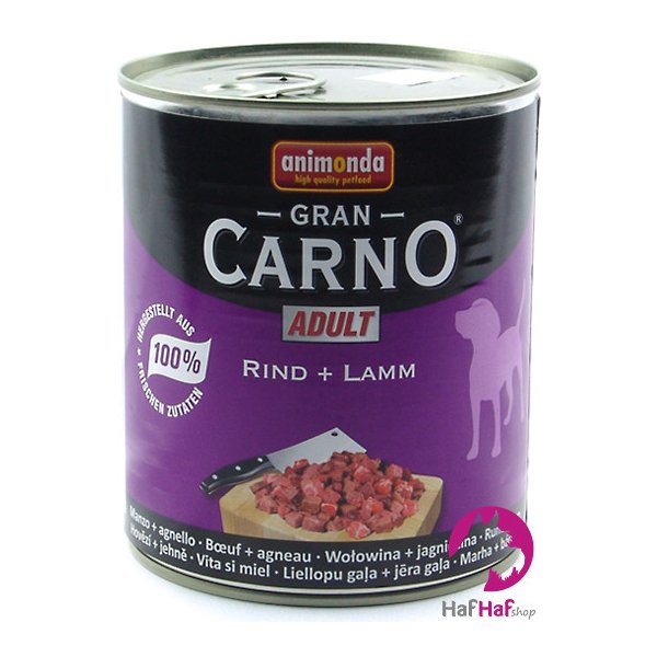 Krmivo pro psa Animonda Gran Carno Adult Rind & Lamm 0,8 kg