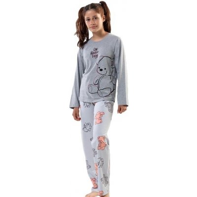 Dívčí pyžamo Plyšový medvídek 1F0782 šédé – Zboží Mobilmania