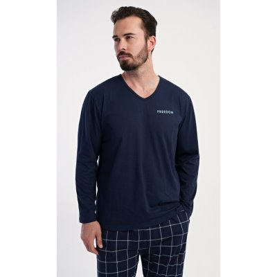 Vienetta MAN pánské pyžamo dlouhé Freedom: tmavě modrá – Zboží Dáma