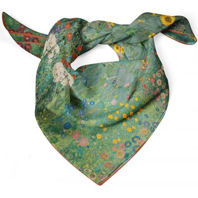 Hedvábný šátek Garden With Sunflowers Gustav Klimt – Zboží Dáma