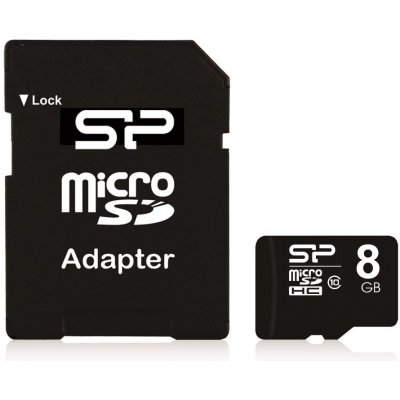 Silicon Power microSDHC 8 GB Class 10 SP008GBSTH010V10SP – Hledejceny.cz