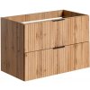 Koupelnový nábytek COMAD ADEL 82-80 oak, šířka 80 cm, dub votan/matná šedá