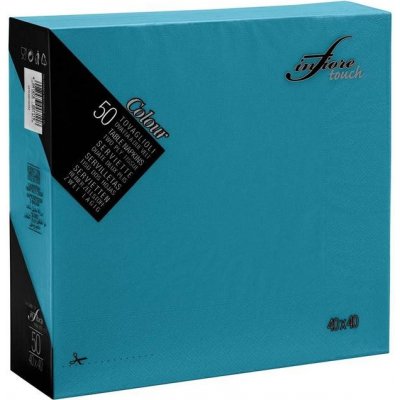 Infibra papírové ubrousky V tmavětyrkysová 50ks 40x40cm – Hledejceny.cz