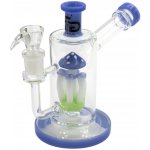 GRACE GLASS Skleněný bong s perkolací Blue Mushroom 19cm – Zboží Dáma