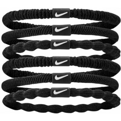 Gumičky do vlasů Nike FLEX HAIR TIE 6PK černé N.100.9194.091 – Zboží Dáma