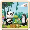 Dřevěná hračka Bino Puzzle Krtek a Panda v lese