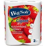 Big Soft Gigant 2 vrstvy kuchyňské papírové utěrky, 2× 80 útržků, 2 role – Zboží Dáma