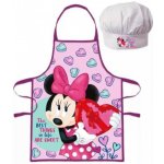 Javoli Dětská zástěra a kuchařská čepice Minnie Mouse ❤ srdce Disney – Zboží Dáma