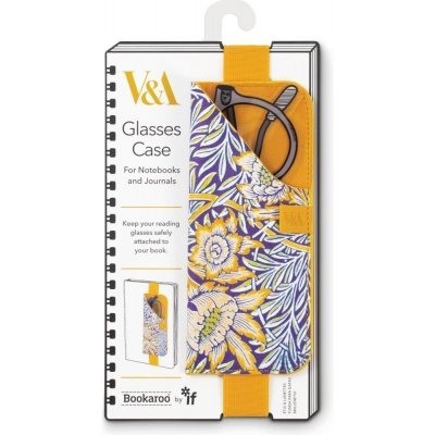 Bookaroo V&A pouzdro na brýle na zápisník Morris Tulip & Willow – Zboží Dáma