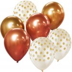 Sada latexových balónků chromovaná růžovozlatá rosegold 30 cm – Zboží Dáma