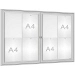 PROCITY Venkovní elegantní vitrína Tradition, 8 x A4 dvoukřídlá, elox – Zboží Živě