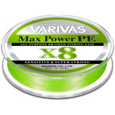 Varivas Šňůra Max Power PE X8 Lime Green 150m 0,205mm 12,97kg