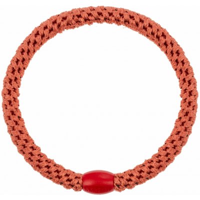 KKNEKKI Gumička do vlasů Kknekki Slim Teracotta, červená barva, textil – Zbozi.Blesk.cz