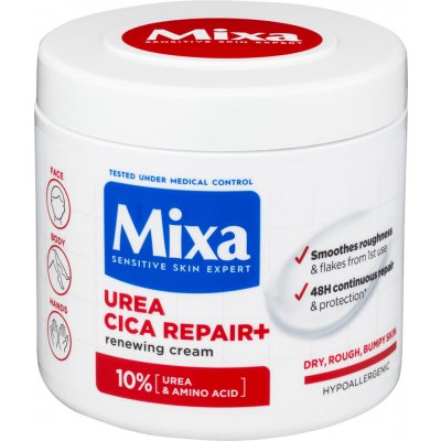 Mixa Urea Cica Repair+ Renewing Cream regenerační tělový krém pro suchou a hrubou pokožku 400 ml – Zboží Dáma