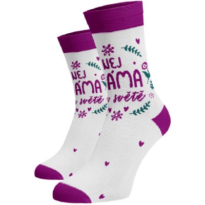 Veselé vysoké ponožky Nej MÁMA na světě Bavlna – Zboží Mobilmania