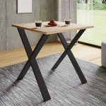 VCM Jídelní stůl Xona 80 x 50 X-nohy dub sonoma – Zboží Mobilmania