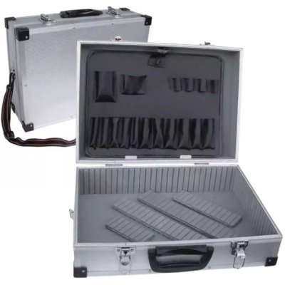 DEDRA Hliníkový kufr na nářadí 460x325x150 stříbrný – Zboží Mobilmania