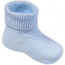 Kojenecké modré ponožky s ohrnutím