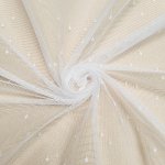 Žakárová záclona KAPKY bílá 150 cm – Zboží Mobilmania