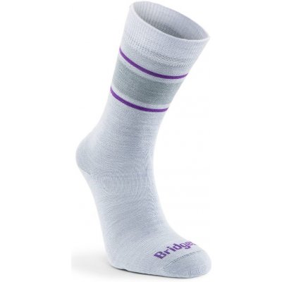 Bridgedale Everyday Sock/Liner merino Endurance Boot ponožky light grey/purple – Hledejceny.cz