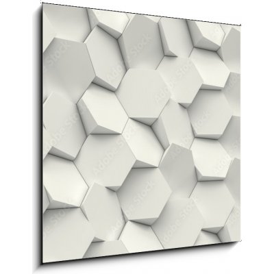 Skleněný obraz 1D - 50 x 50 cm - hexagon geometric background geometrické pozadí šestiúhelníku – Zbozi.Blesk.cz